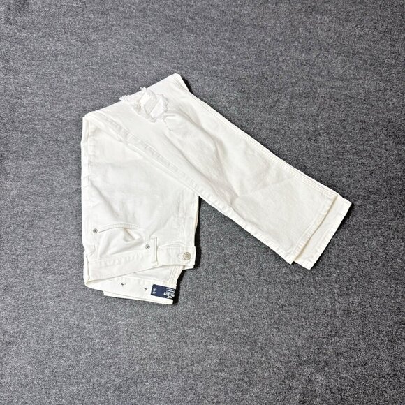 Hollister California Men's Epic Flex Slim Straight Ribbed Jeans White Sz W31xL32 - Picture 5 of 8